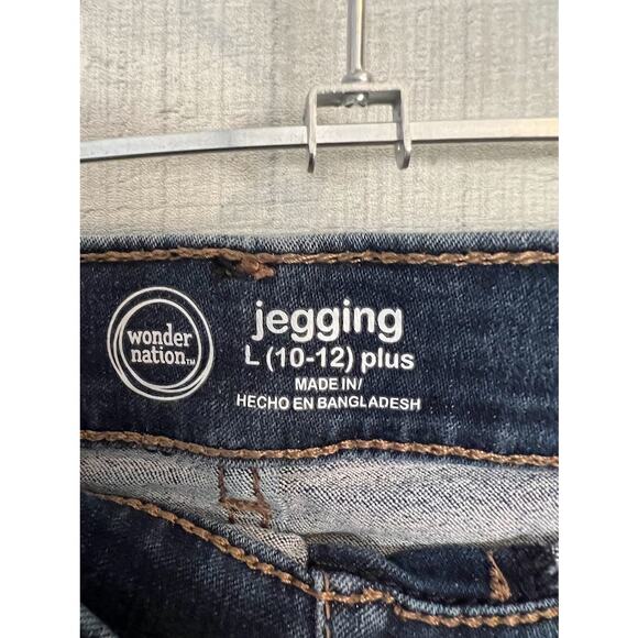 Wonder Nation Jegggings Girls Large 10-12  Blue Knit Crochet - Picture 3 of 5